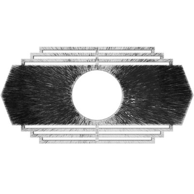 20"W x 10"H x 5 1/4"ID x 1/2"P Chrysler Architectural Grade PVC Pierced Ceiling Medallion, Antiqued Pewter