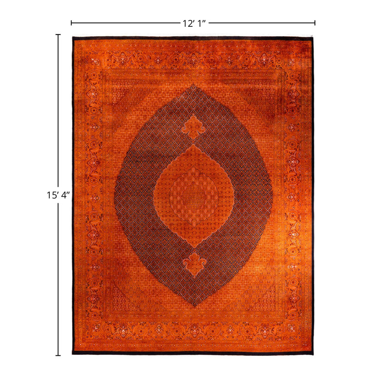 Tapis unique en laine 12 pi 1 po x 15 pi 4 po Zyonna
