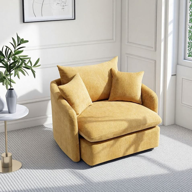 Fauteuil d'appoint 41 po, Jaune