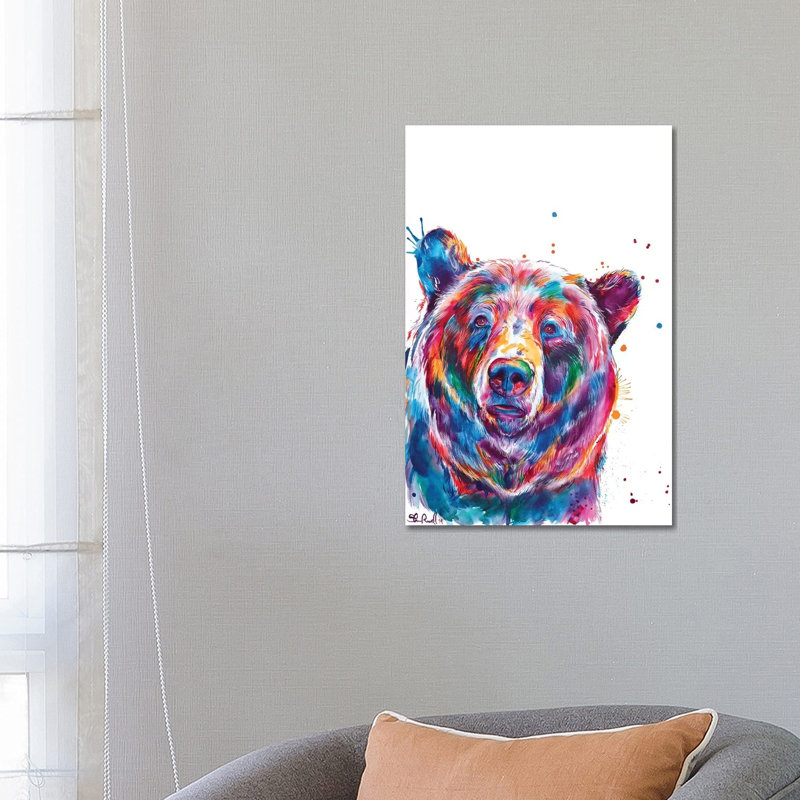 Bear by Weekday Best - Painting on Canvas, 66.04 cm H x 45.72 cm W x 1.91 cm D, Wrapped Canvas