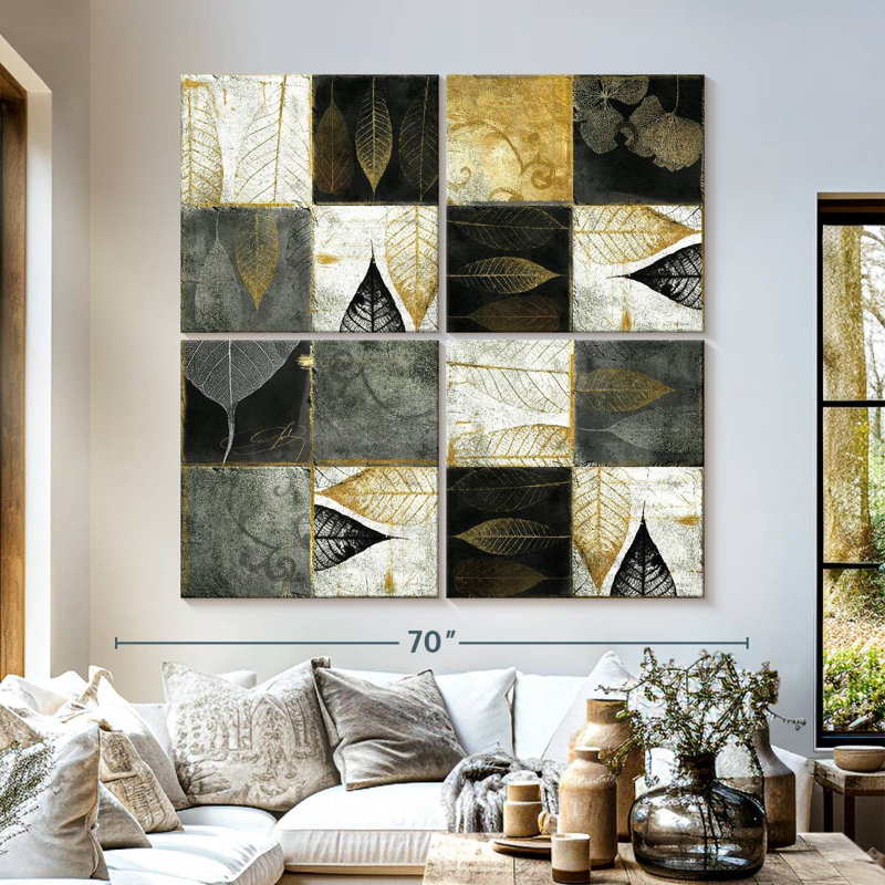 Harnek Leaf Patterned Tiles, 57'' H x 57'' W