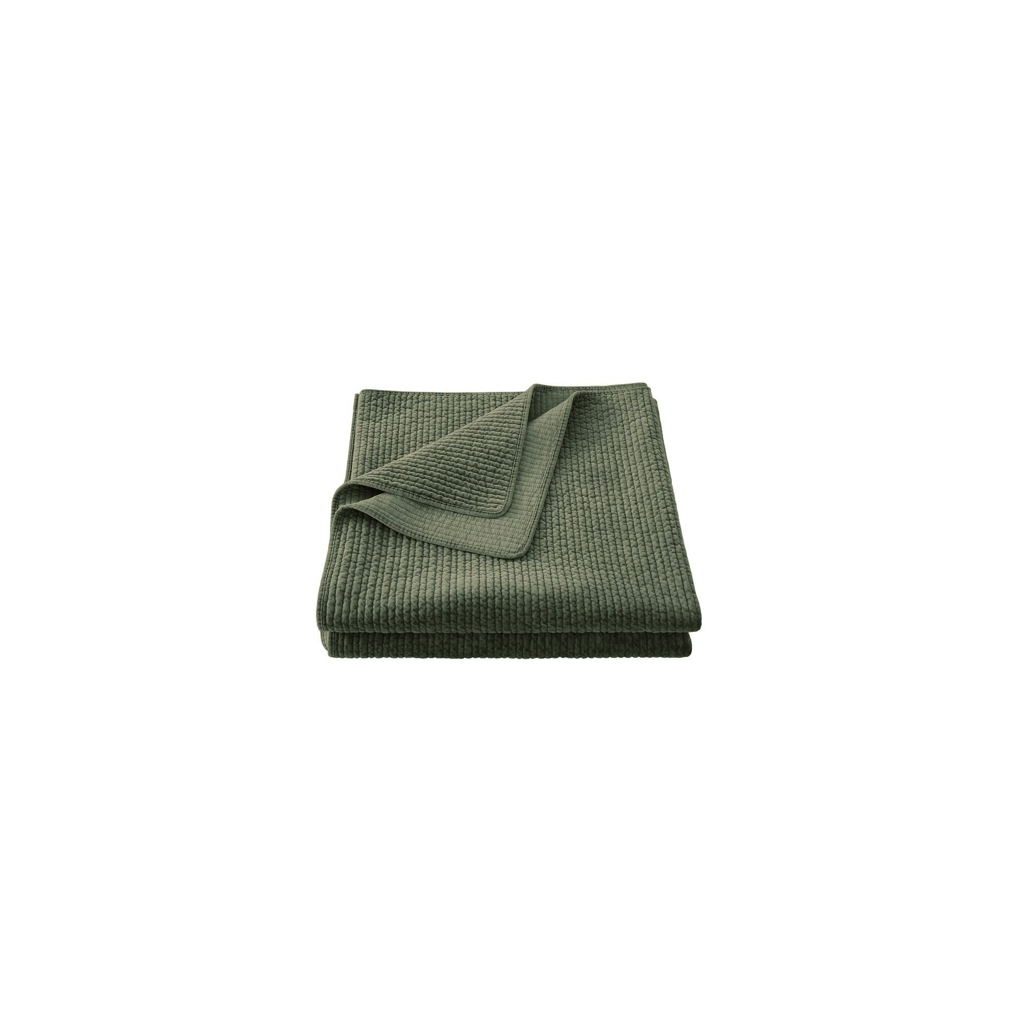 Kobie Stonewashed Cotton Velvet Modern Rustic Quilt, Full/Queen Quilt, Fern Green