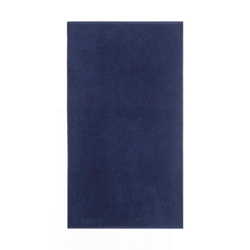 4-Piece 100% Cotton Quick Dry Diagonal Ribbed 4Pcs Bath Towel Set, Navy