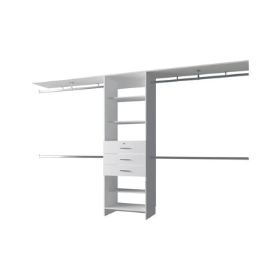 Modular Closet Organizer System With Hanging Rods