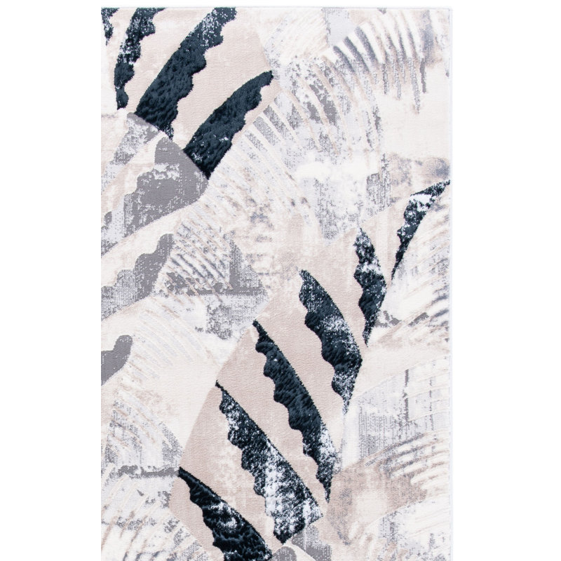 Tapis à performance abstraite Eltingville, Rectangle 5 pi 5 po x 7 pi 7 po