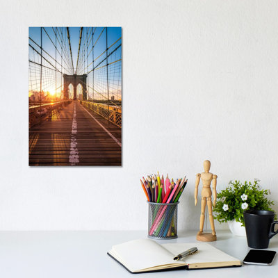 Brooklyn Bridge, New York City, USA by Jan Becke - Wrapped Canvas Print