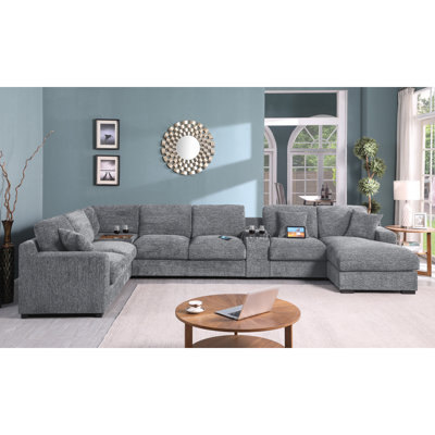 Qaba Modular Kids Play Couch, 12 Piece Kids Couch Playroom , Convertible Sofa Lounger, Khaki