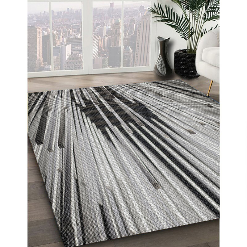 Geometric Indoor Rug, Round 5'