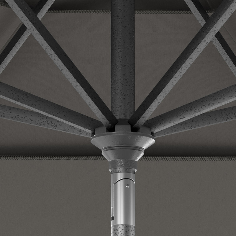 Parasol de marché 11 pi Fayean, Toile gris anthracite Sunbrella®