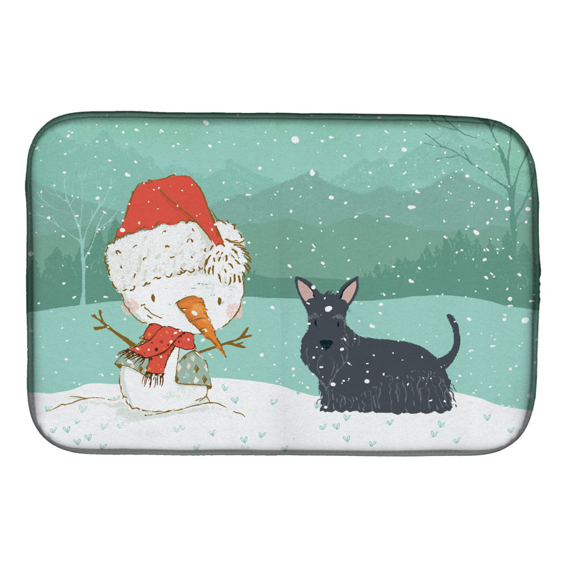 Snowman Christmas, Black Scottish Terrier