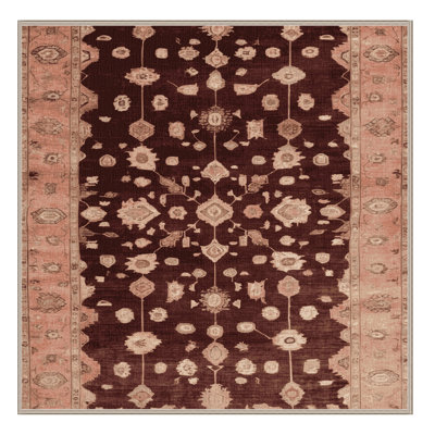 Tapis brun lavable à la machine