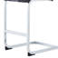 4 tabourets de bar gris - base élégante, rembourrés, repose-pieds en métal (4 unités), pieds en forme de L, repose-pieds, butées avant argentées, hauteur 40 po, largeur 17 po, profondeur 21 po