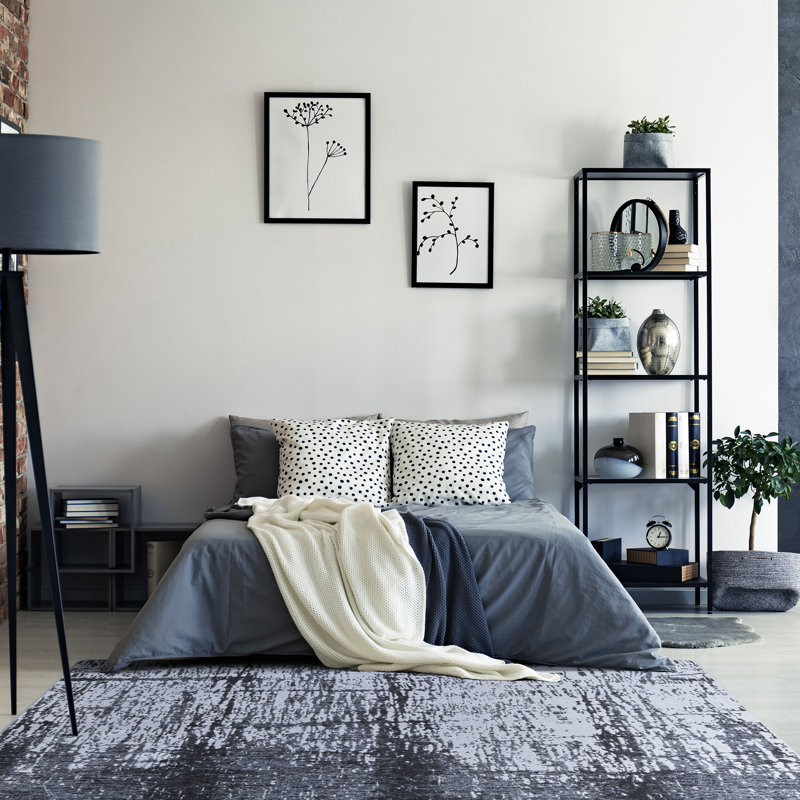 Tapis gris anthracite First Take Winterhaven, Rectangle 7 pi 8 po x 10 pi 9 po