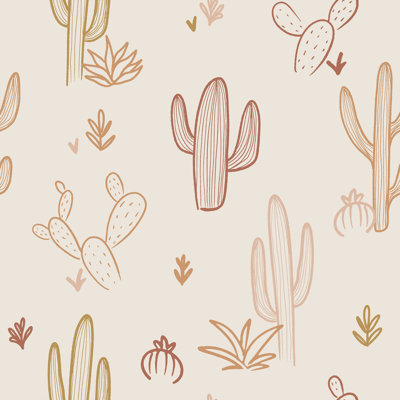 Jennita " Cuss Yeah Designs Hand Drawn Cactus Pattern " by Megan Lang