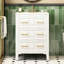 Meuble-lavabo blanc 24 po avec lavabo en céramique 24 po, 3 tiroirs, style rétro élégant, lavabo facile à assembler et structure en bois de pin massif, tiroirs pour un rangement efficace