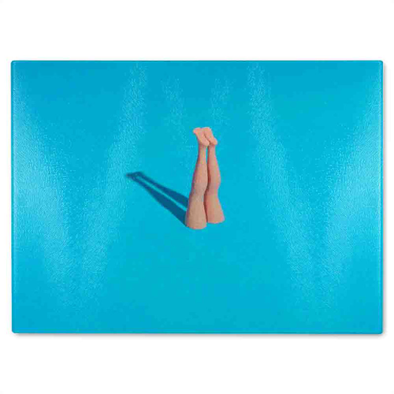 Swimming Dive Glass Chopping Board, 40cm L x 28cm W