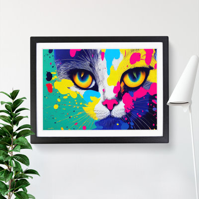 Cat Splashed Vol.3 Abstract - Framed Print
