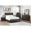 Mobilier de chambre à coucher rustique contemporain en espresso de style grand lit 1pc