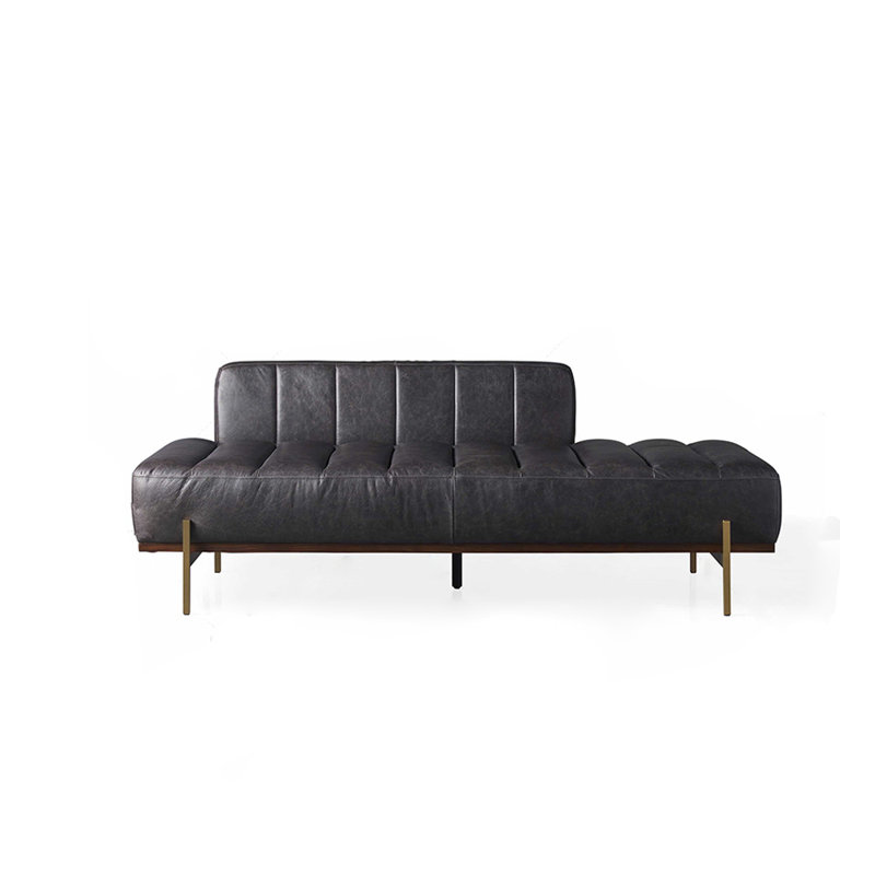 Chaise de luxe minimaliste, Cuir synthétique noir