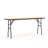 6-Foot Rectangular Wood Folding Training / Seminar Table with Smooth Clear Coated Finished Top