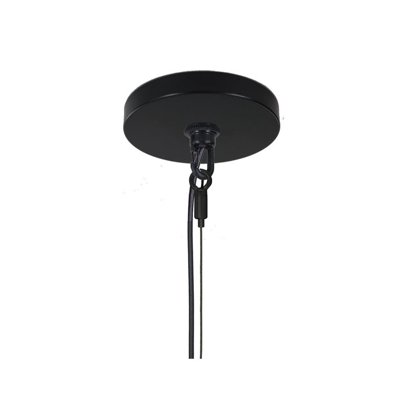 Clay 1 - Light Pendant, Black Fabric, Matte White, No