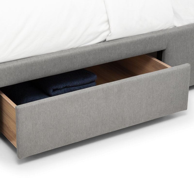 Canipe Upholstered Bed Frame with Mattress, Grey, Capsule Elite, Super King (6')