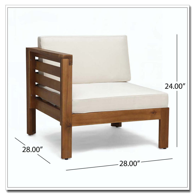 Ensemble de canapé d'extérieur en bois avec table basse