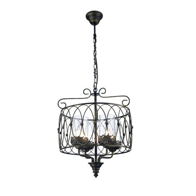 Muehlebach 1 - Light Black/Gold Lantern Pendant