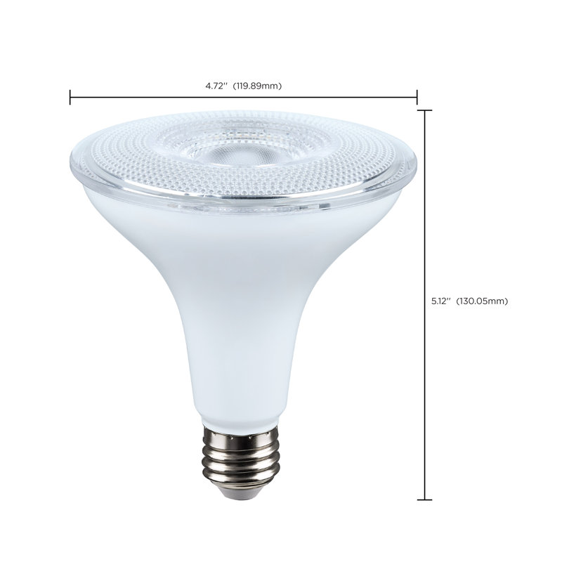14 Watt Dusk To Dawn LED PAR38 5000K Medium Base White Finish 120 Volt, 5000