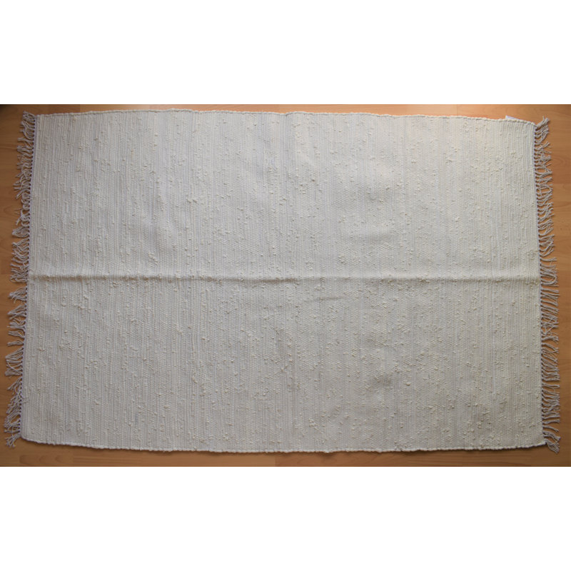 Rickert Solid Colour Hand Woven 120cm X 180cm Area Rug
