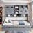 All-in-one Wooden Daybed With 2 Drawers, Cabinets And Shelves-658841840-658841841