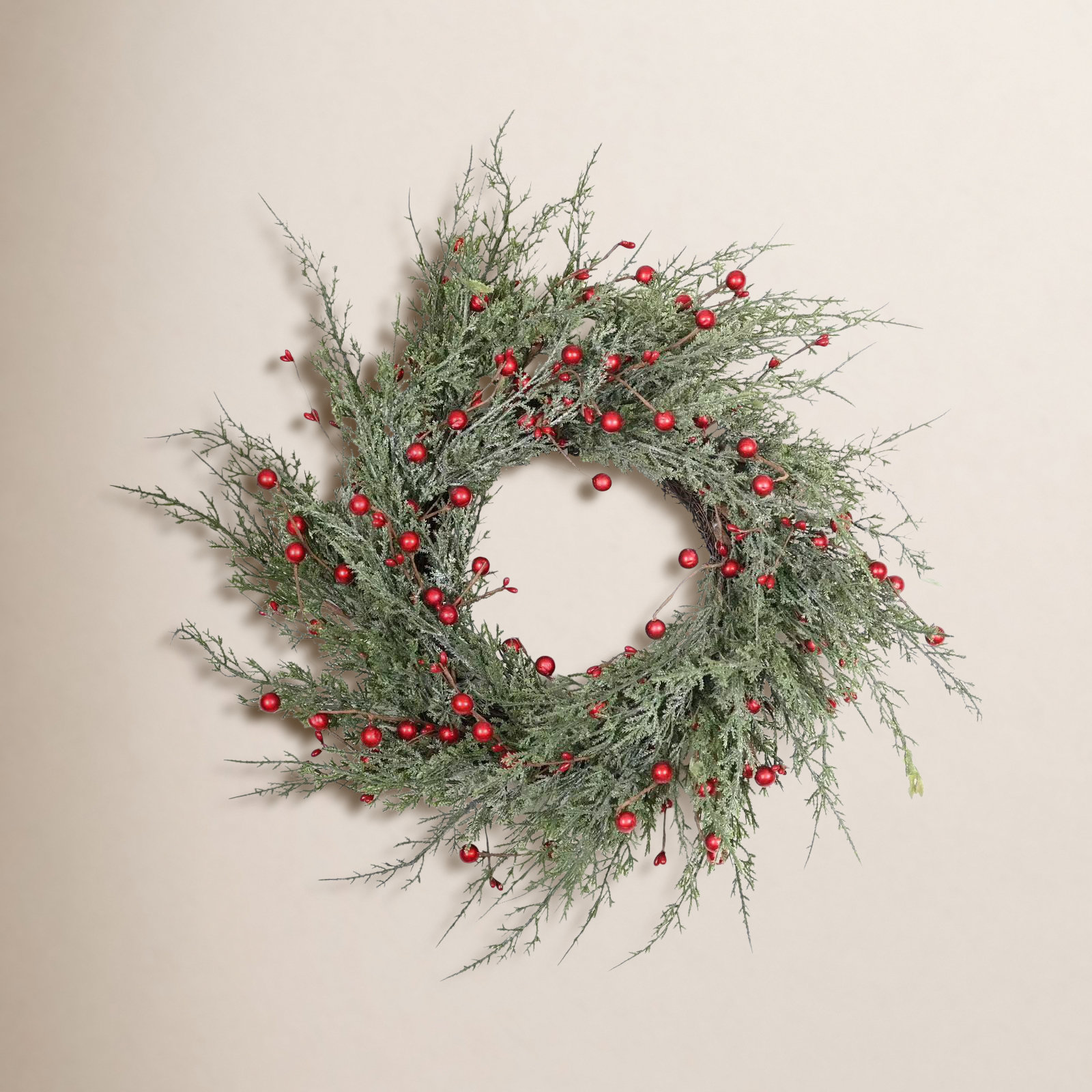 22" Handcrafted Berry Christmas Wreath