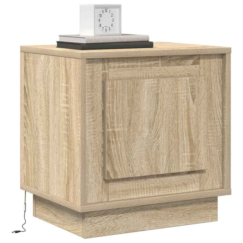 Bedside Cabinet With 44 X 34.5 X 45 Cm Engineered Wood, Sonoma Oak