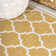 Trebol Moroccan Trellis Textured Weave Yellow/Cream Indoor/Outdoor Rug