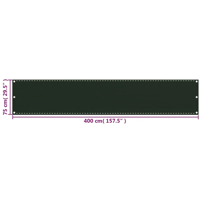 Mairie Balcony Screen Cream 75X400 Cm HDPE
