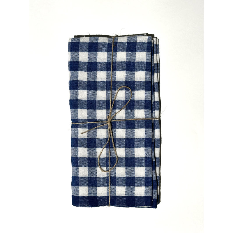 Alessandro Linen Square Napkins, Blueberry