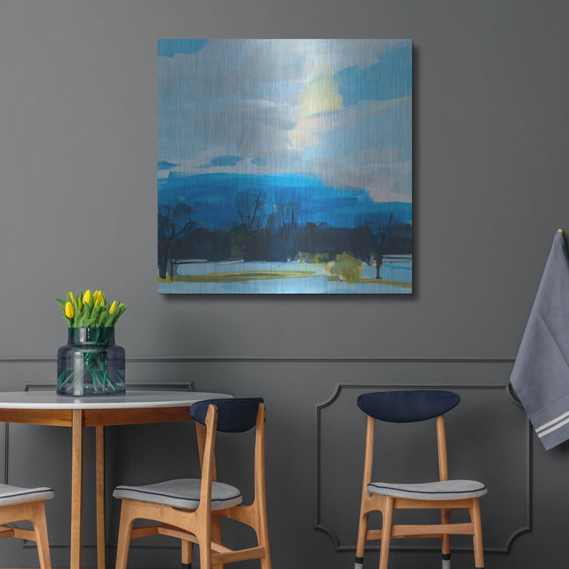  «Winter Trees» par Kathleen Robbins, art mural en métal, 36 po x 36 po, H 36 po x l 36 po