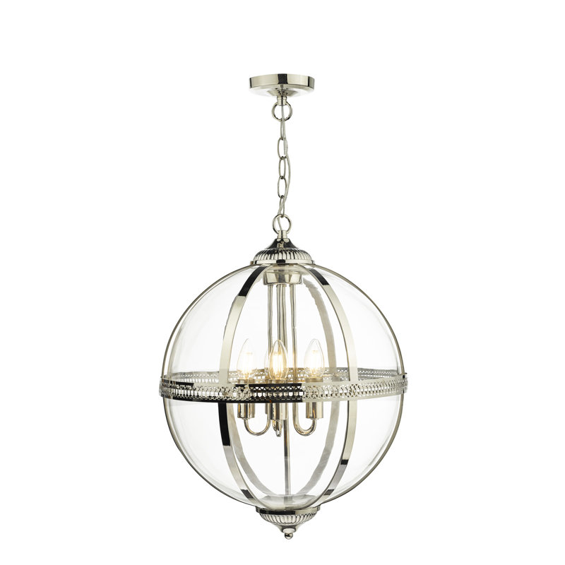 Silber 1 - Light Bulb Pendant, Polished Nickel, 5