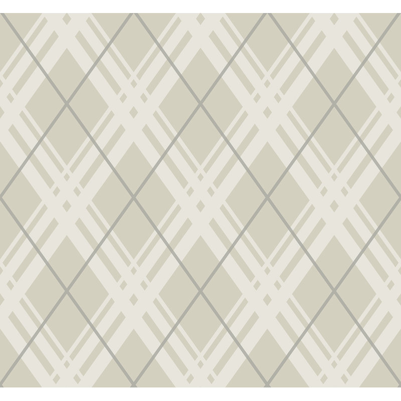 Seabrook Designs & Onyx Bias Diamond, Beige; argent