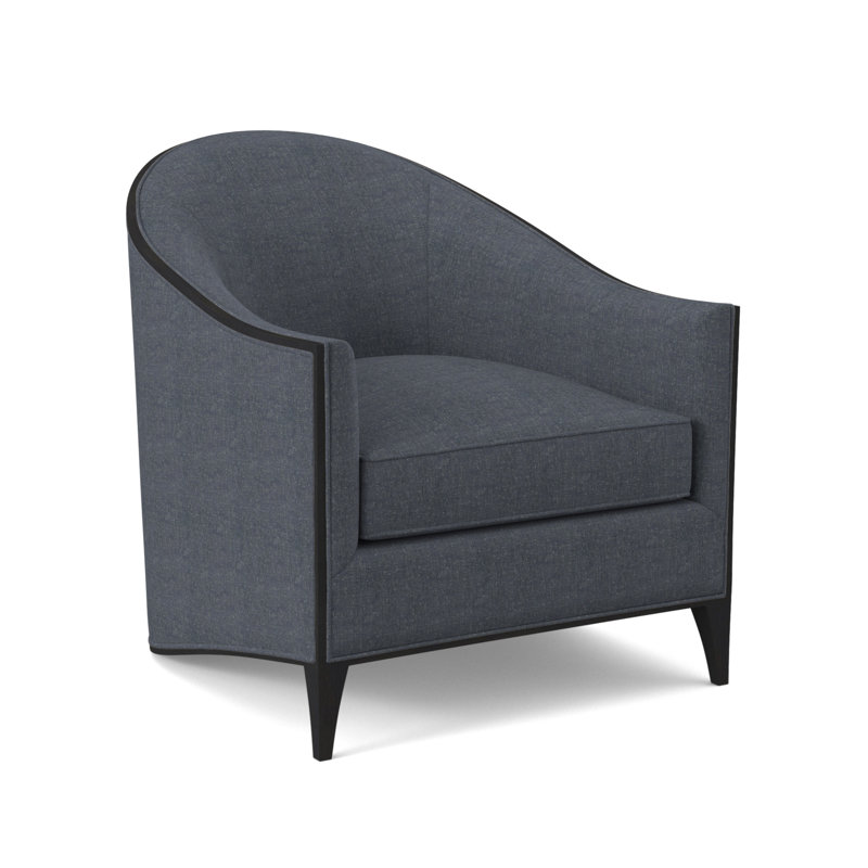 Atelier Barrel Chair, Espresso, Filigree Ivory 100% Polyester