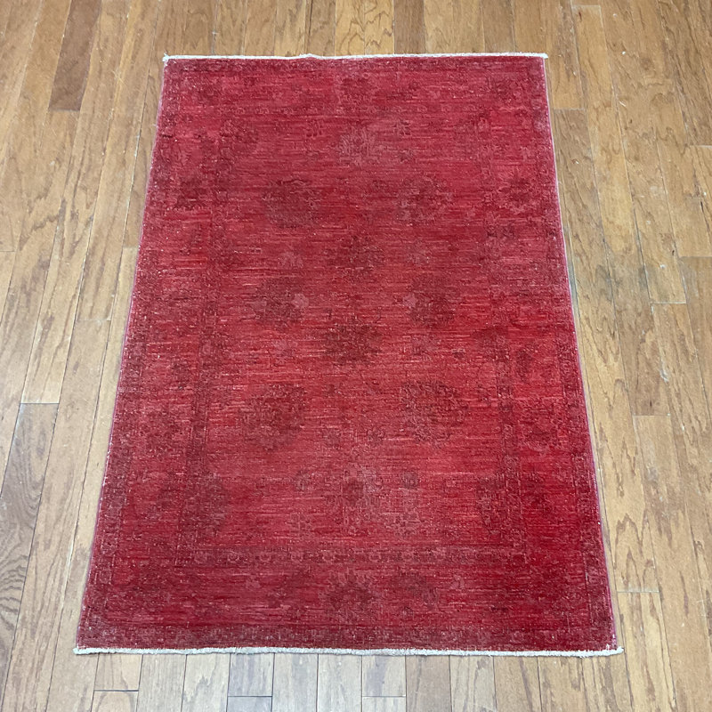 Tapis en laine Oushak fait à la main surteint