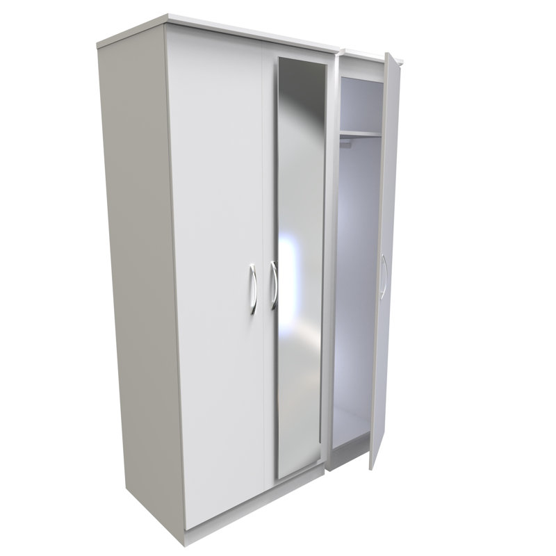 Fully Assembled Avon 3 Door Wardrobe, White
