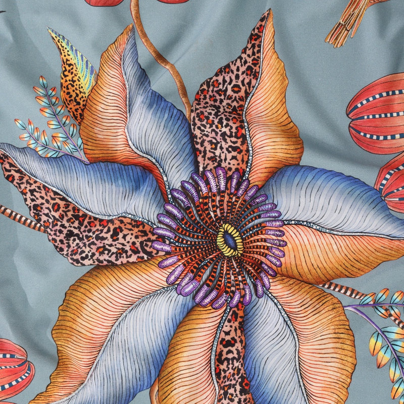Thanda Nests Tablecloth - Cotton, Mist, 94" L x 63" W