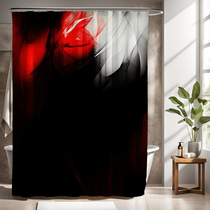 Beverlin Abstract Shower Curtain, 72"H x 70"W