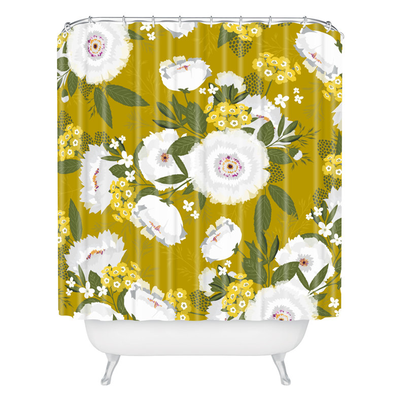 Rideau de douche simple iveta abolina fleurette midi