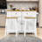 Kitchen Island with 2 Bar Stools, Power Outlet, Storage Rack and 2 Drawers-398232748