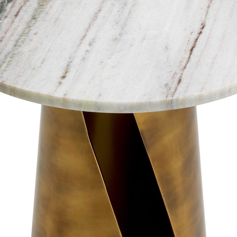 Side Table Nuova Vintage Brass Finish