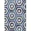 Elvo Wool Geometric Area Rug in Blue/Beige-65187292