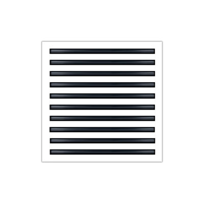 Buildmart - Couvercle d'évent AC moderne 20 x 20 - Diffuseur à fente linéaire standard - Grille de registre / Taille: H 2 po x l 20 po x L 20 po
