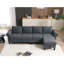 Canapé modulaire convertible avec rangement, canapé en L, canapé quatre places, canapé modulaire en tissu de lin moderne pour le salon-1499370322